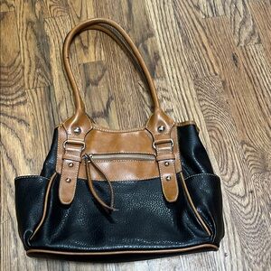 Black and brown  Leather St John's Bay Purse Bag